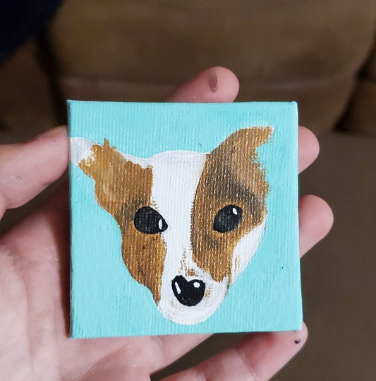 Mini Magnet Pet Portrait Painting